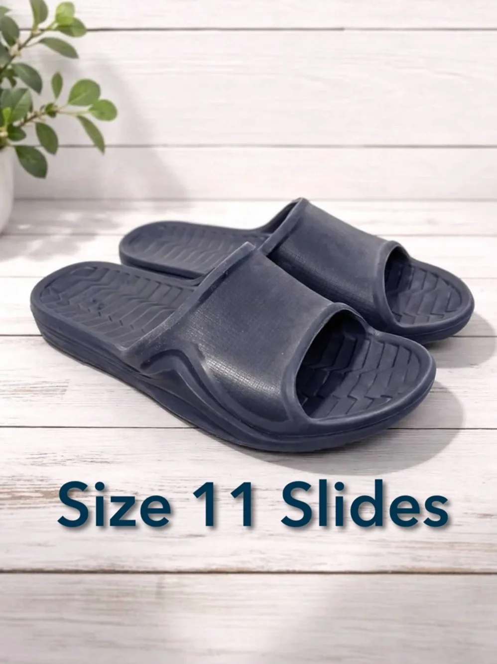 😁🛝🔥Men’s Slide Sandals Size 11 USA Comfort Rubber Pool Shower Slides